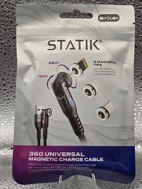 360° Universal Magnetic Charge Cable - Black